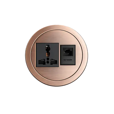Compact Cable Cubby with Power, HDMI, RJ45, USB-A and USB-C product image
