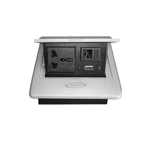 Compact Cable Cubby with Power, RJ45 and HDMI product image