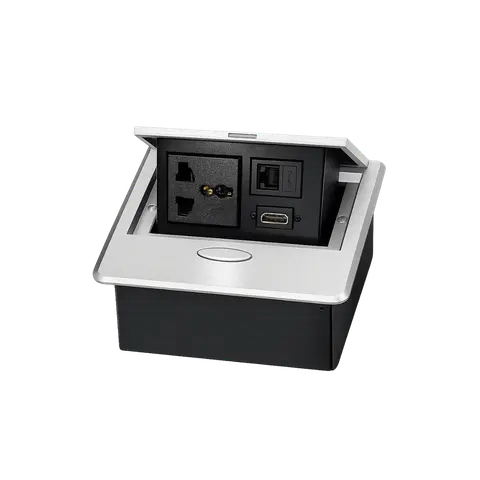 Square-Button Pop-Up Power Box with Power Socket and Switch product image