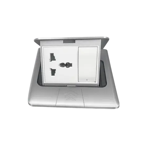 Compact Cable Cubby with Power Socket and Dual RJ45 product image