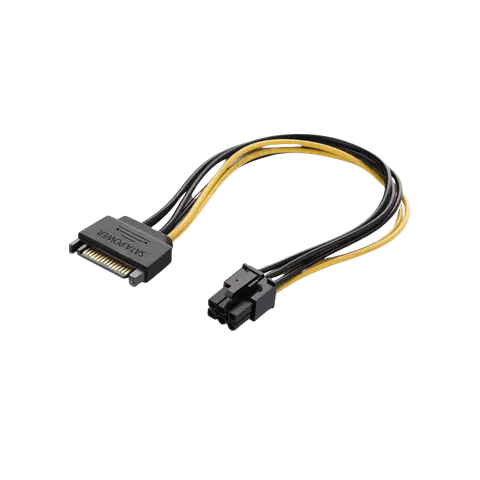 SATA 15-Pin to PCIe 6-Pin Power Adapter Cable product image