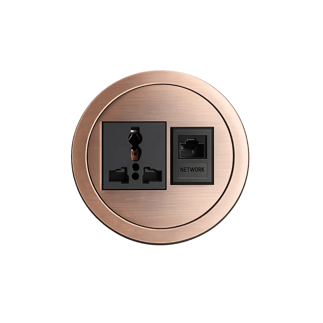 Compact Cable Cubby with Power, HDMI, RJ45, USB-A and USB-C, 1 POWER SOCKET / 1 HDMI / 1 RJ45 / 1 USB-A / 1 USB-C; Black; 30 CM; CCS 010 product image