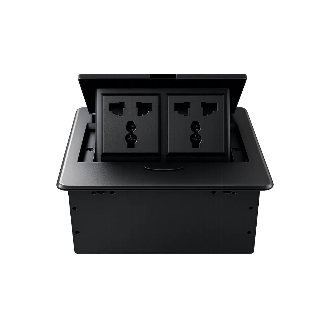 Round Pop-Up Power Box with Power Socket and RJ45, 1 POWER SOCKET / 1 RJ45; Copper; CCS 009 product image