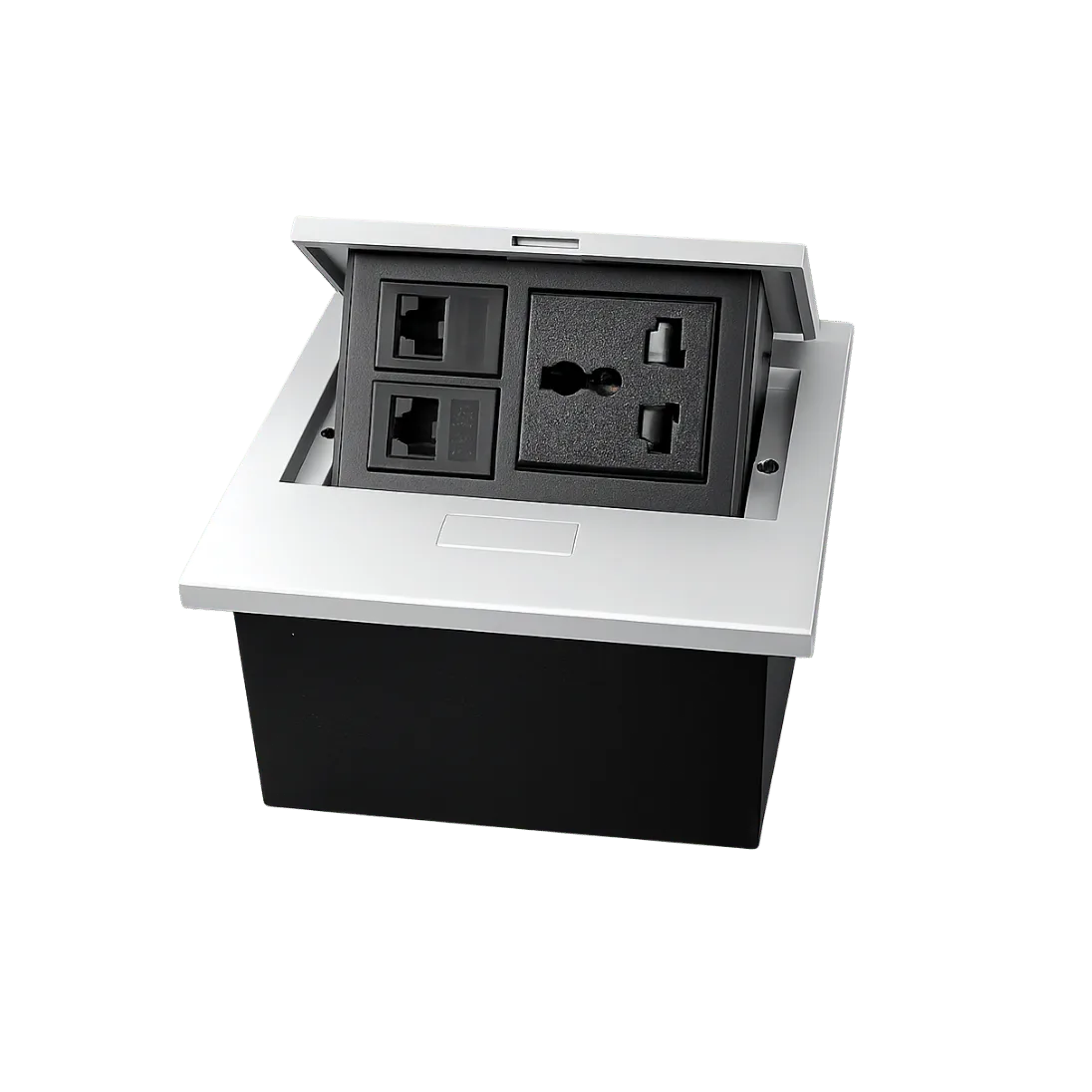 Compact Cable Cubby with Power Socket, USB-A and USB-C, 1 SOCKET / 1 TYPE C / 1 USB; Golden; CCS 006 product image