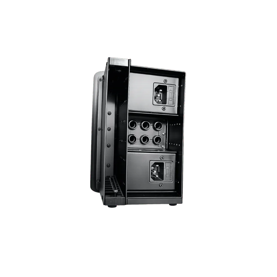 Manual Cable Cubby with 2 Power Sockets, Dual USB-A, Dual USB-C and 6 Openings, 2 POWER SOCKETS / 2 USB-A / 2 USB-C / 6 MODULE OPENINGS; Black; CC 512 product image