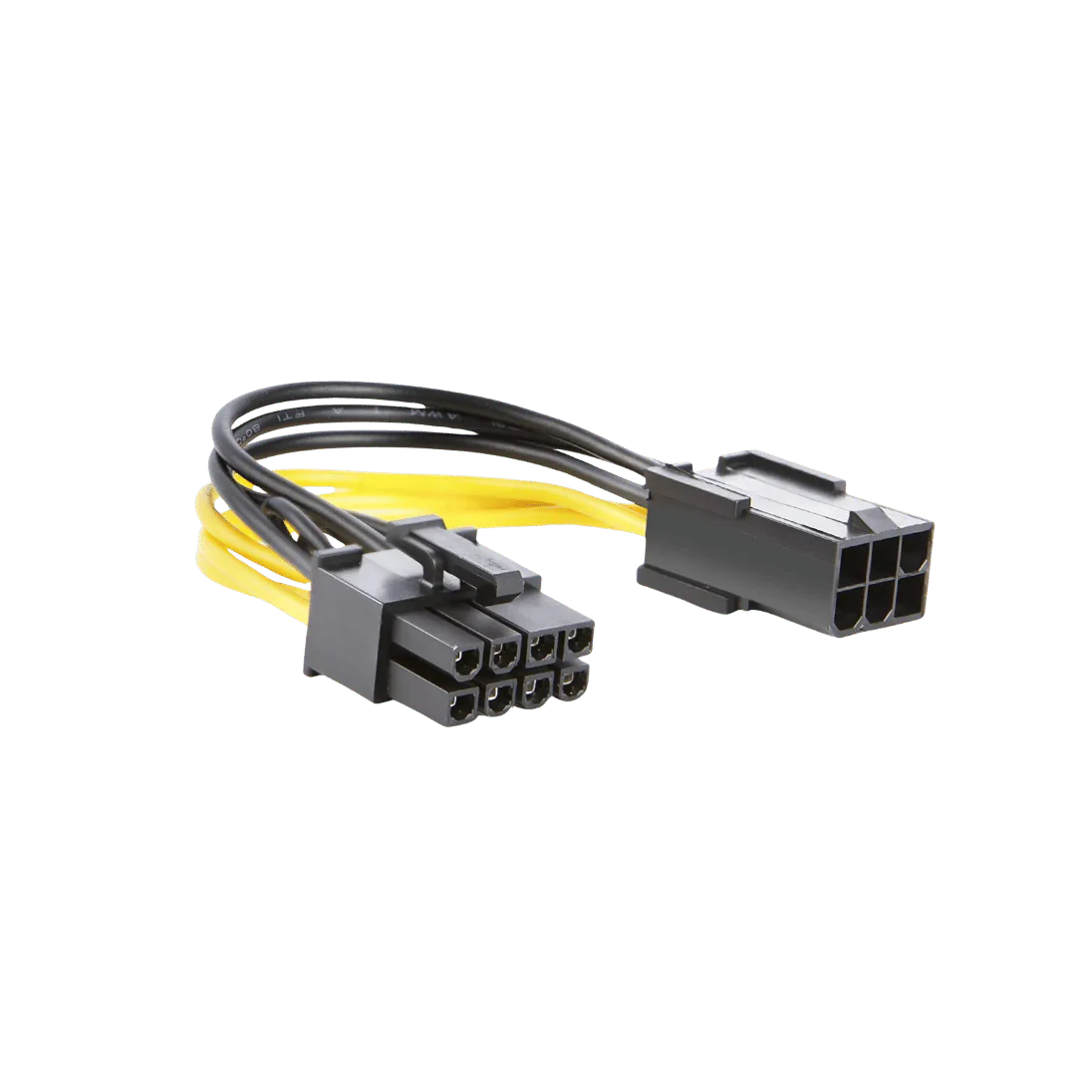 6-Pin to 8-Pin PCIe GPU Power Adapter Cable, PCIE 6-PIN FEMALE; PCIE 8-PIN MALE; Black; 0.3 M; CBL 005 product image