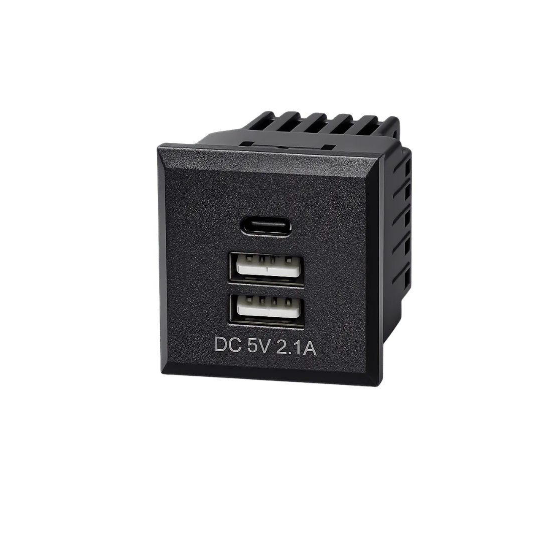 USB-A and USB-C Charging Insert Module, 1 USB-A / 1 USB-C; Black; SS 11 product image