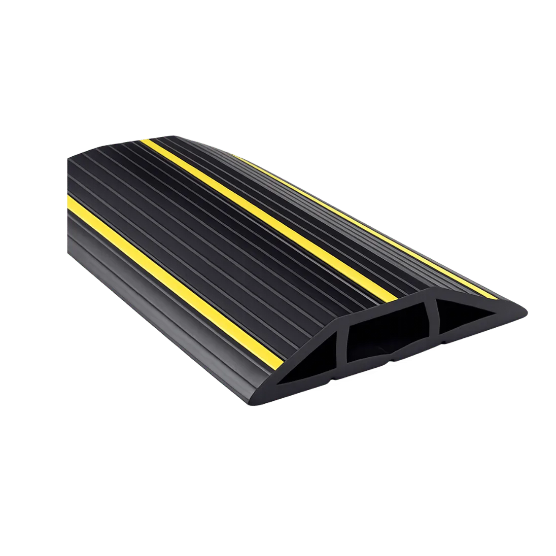 10 m Black-and-Yellow Floor Cable Cover Roll, 10 M BLACK-AND-YELLOW FLOOR CABLE COVER ROLL; Black; 10 M; PC 04 product image