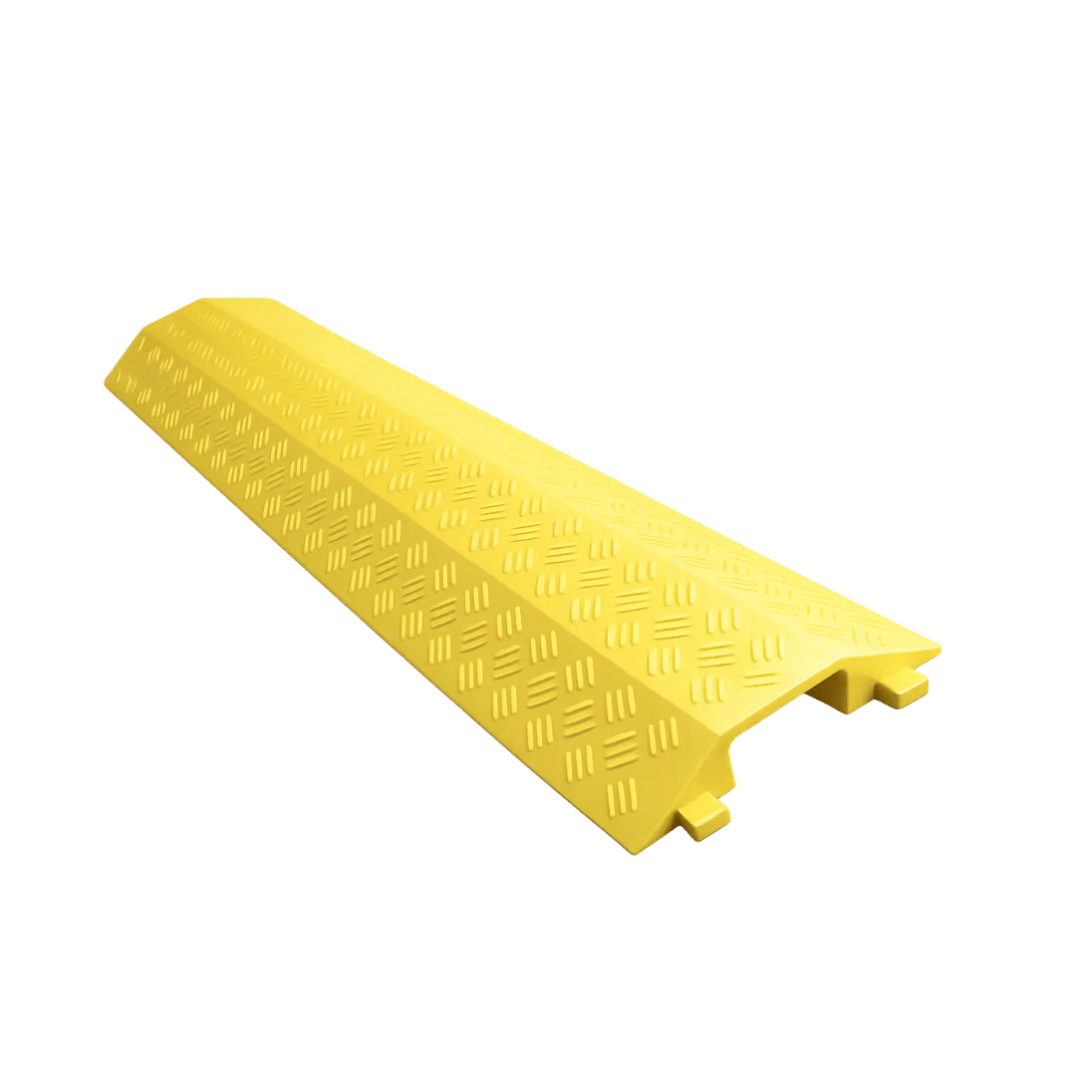 1000 mm 1-Channel Interlocking Floor Cable Cover, 1000 MM 1-CHANNEL INTERLOCKING FLOOR CABLE COVER; Yellow; 1000 MM; PC 07 product image