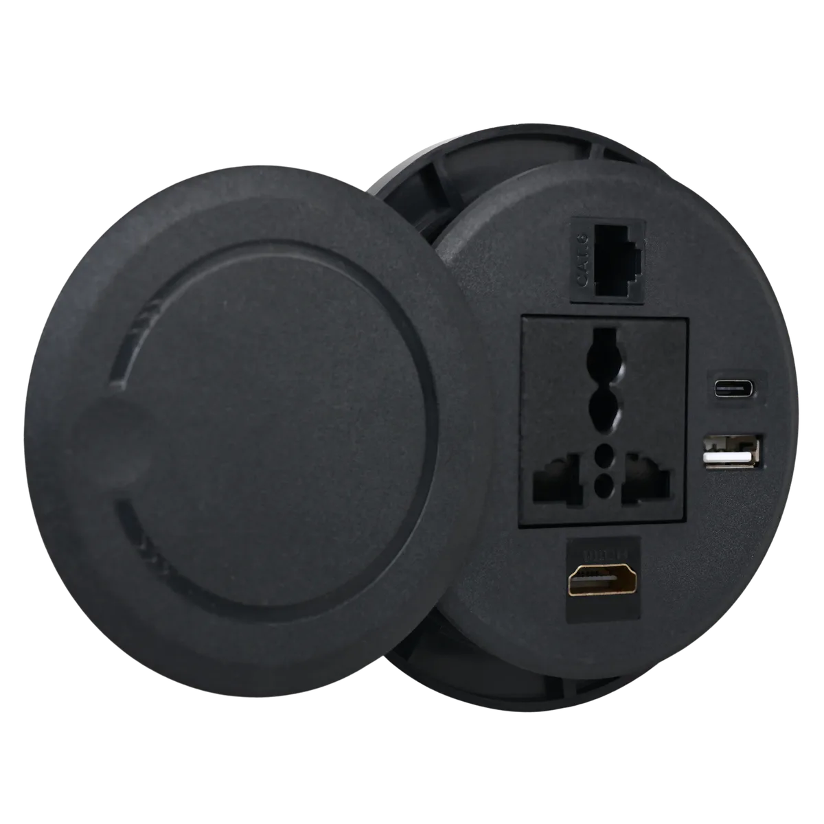 Round Cable Cubby / Compact Desk Cable Manager product image
