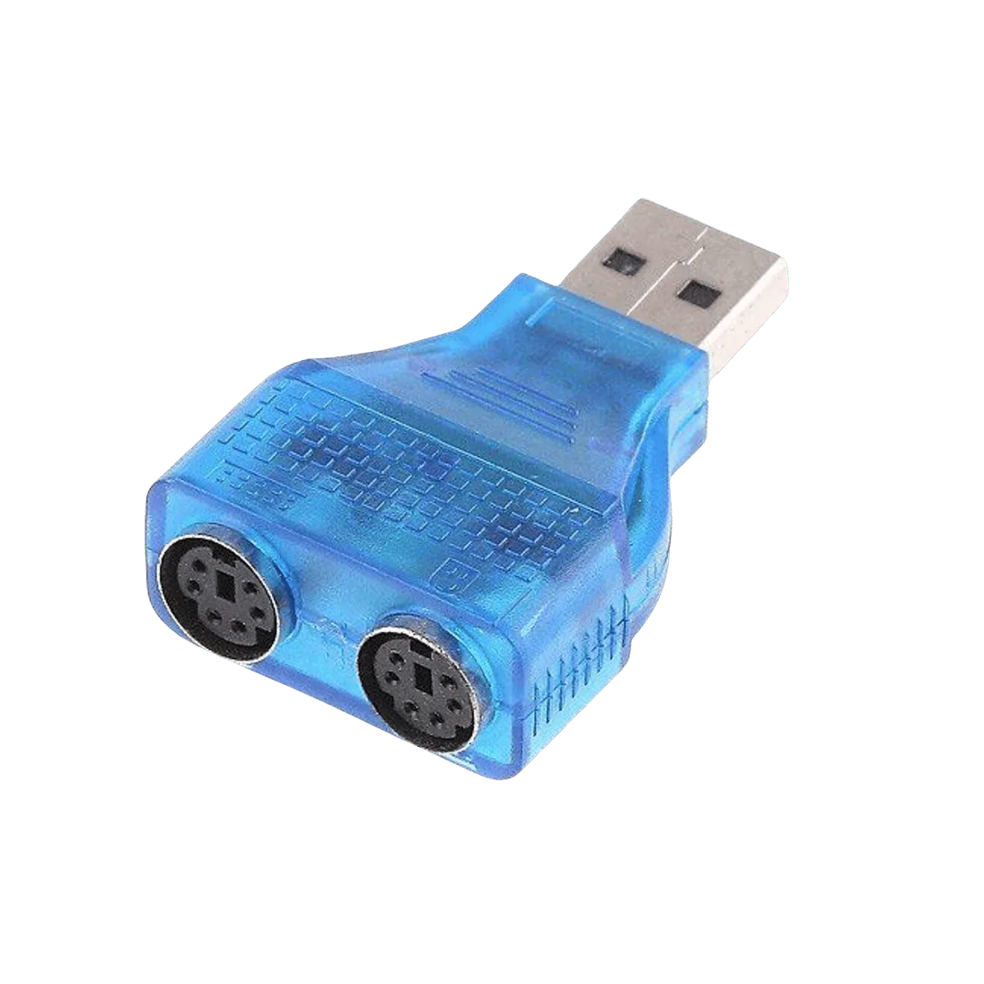 USB to Dual PS/2 Keyboard and Mouse Adapter, USB-A MALE; 2X PS / 2 FEMALE; Black; ADP 002 product image
